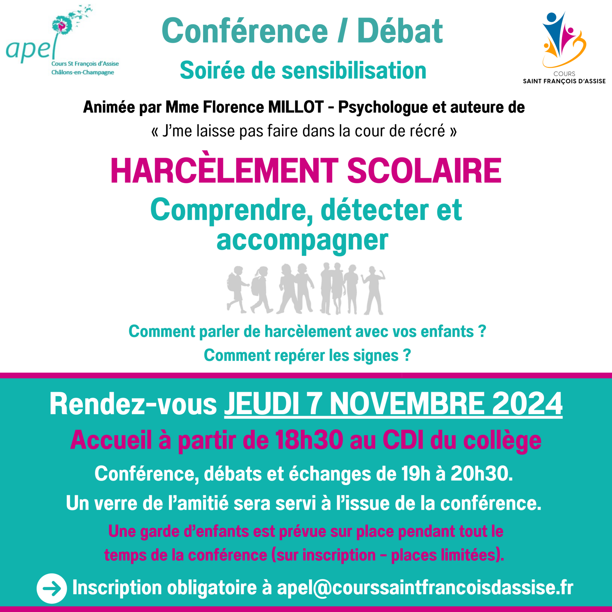 APEL CSFA-Conférence Débat Harcelement